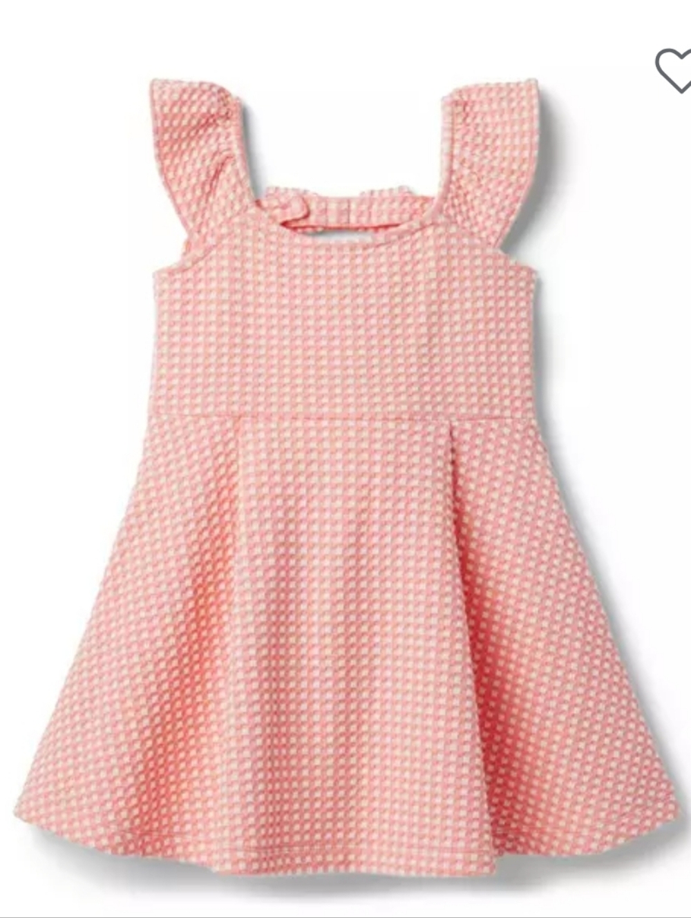 Janie and Jack Pink Textured Flutter-Sleeve Dress